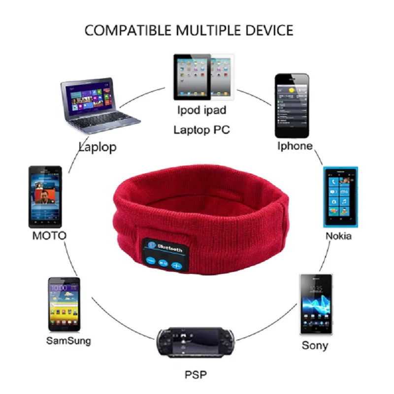 Беспроводные Bluetooth стерео наушники для сна гарнитура спортивная повязка на голову радость