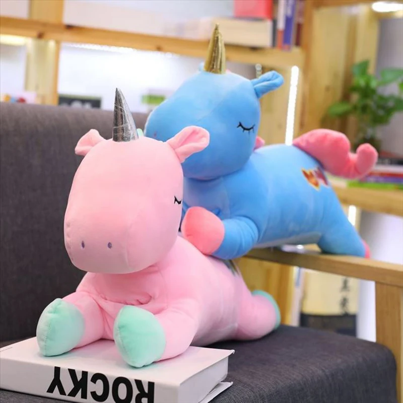 Плюшевая игрушка единорог 55 см набивное животное лошадь детская игрушечная