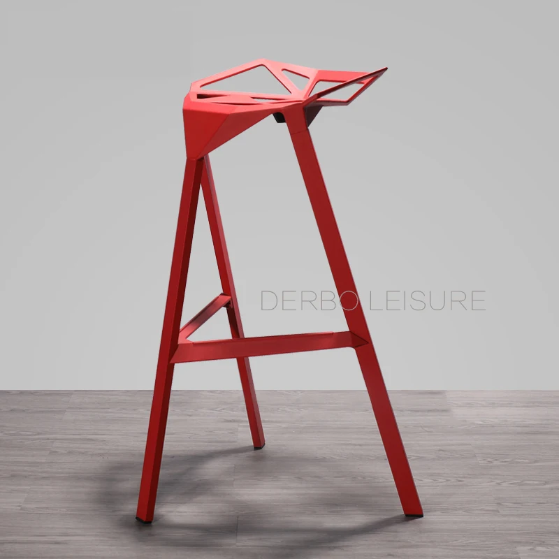 Популярный современный дизайн алюминия металлический барный стул боковой стул барный стул кафе чердак барная мебель высокий хороший кухонный стол стул