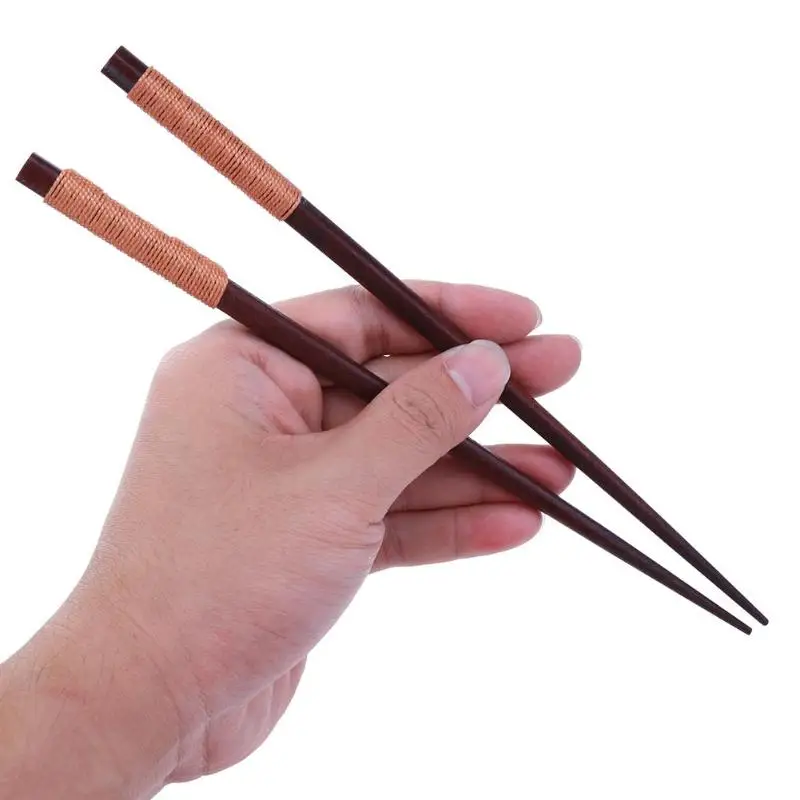 Натуральные деревянные палочки для еды 23,5 см ручной работы в японском стиле суши-посуда многоразовые Экологически чистые Ретро кухонные палочки для еды