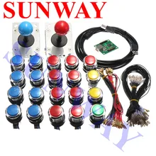 Комплекты для аркадных частей комплект с Zippy джойстик хромированная светодиодная Кнопка Микропереключатель 2 плеер USB контроллер для аркадного шкафа