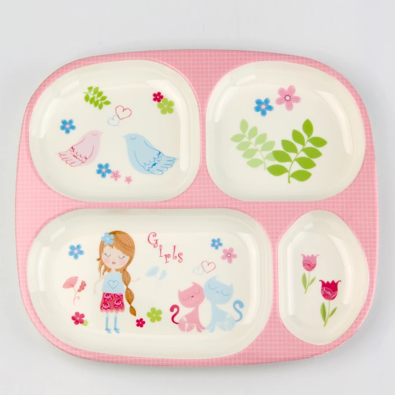 Vente Chaude Mélamine Bébé Vaisselle Plaque Enfants Bébé De