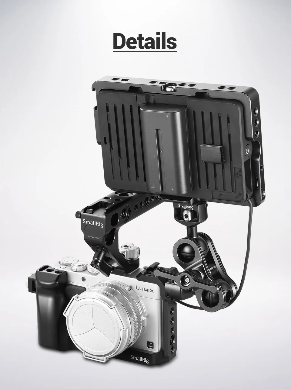 Клетка SmallRig LX100 для Panasonic Lumix LX100 клетка для камеры для крепления штатива быстросъемная Защитная клетка с Рельсом Nato-2198