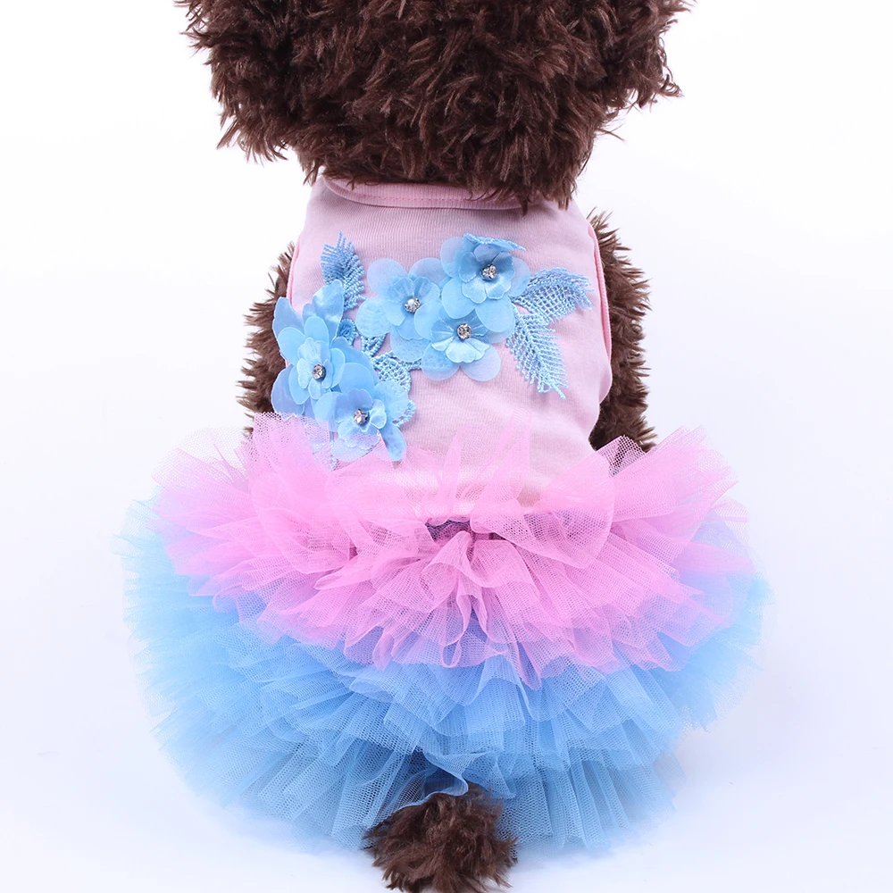 Dog Dress Cat Tutu Flowers Lace Design Wholesale