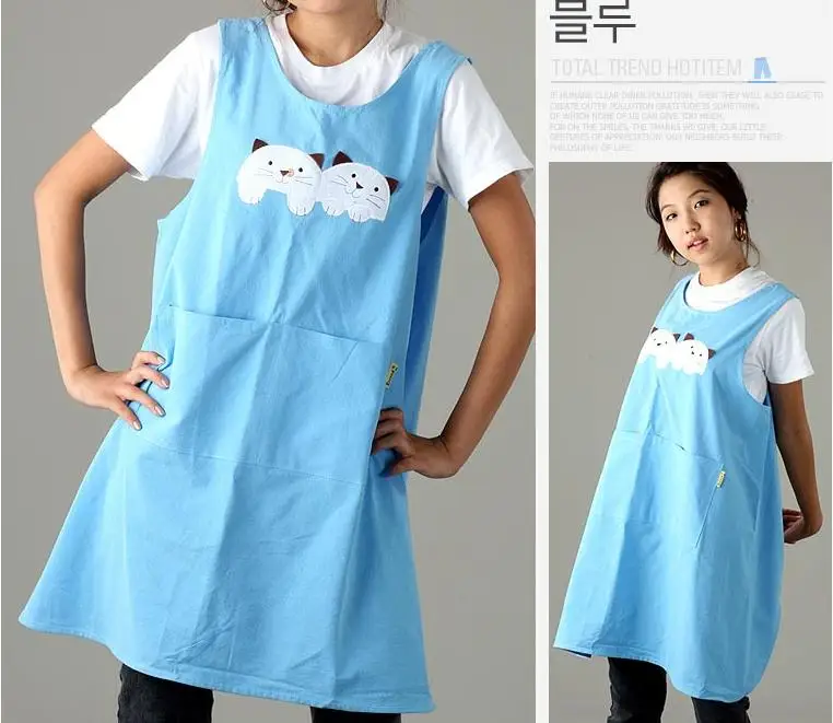 Fashion Cute Nail Shop Coffee Nursery Apron Pinafore For Women Kitchen Baking Aprons Print Logo