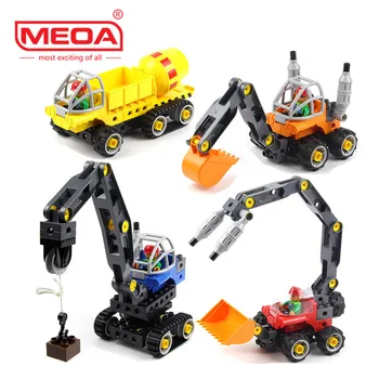 

Creative Building Blocks Car Set 5 in 1 Engineering truck Building brick Logo duplo Toy for children DIY assemble