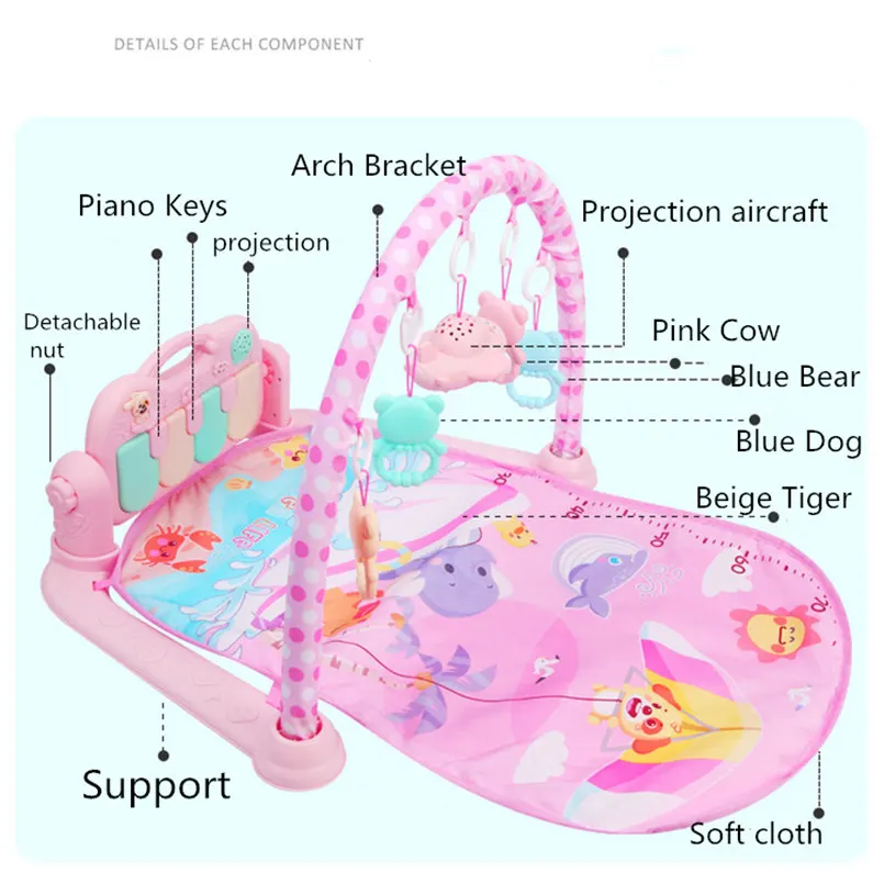  Baby/ Mobile/Infant/ Toys Play Mat Rug Kid Crawling Music Play Game Developing Mat Piano Keyboard C