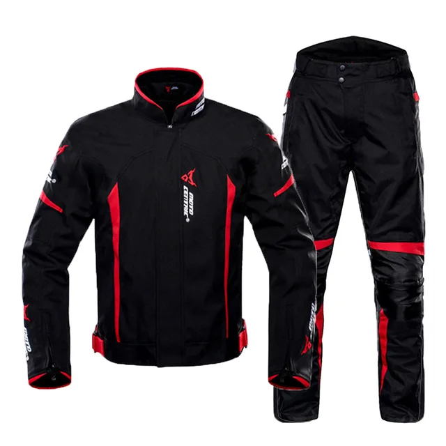 Мотоциклетная куртка, водонепроницаемая велосипедная куртка, комплекты+ штаны для езды на мотоцикле, гоночная мотоциклетная одежда, мото-бронежилет - Цвет: 01