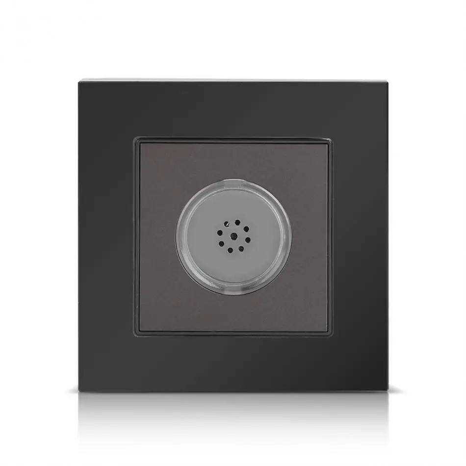 250V 16A 3mm Tempered Glass Panel Sound Control Wall Switch PIR Motion Sensor Light Sound