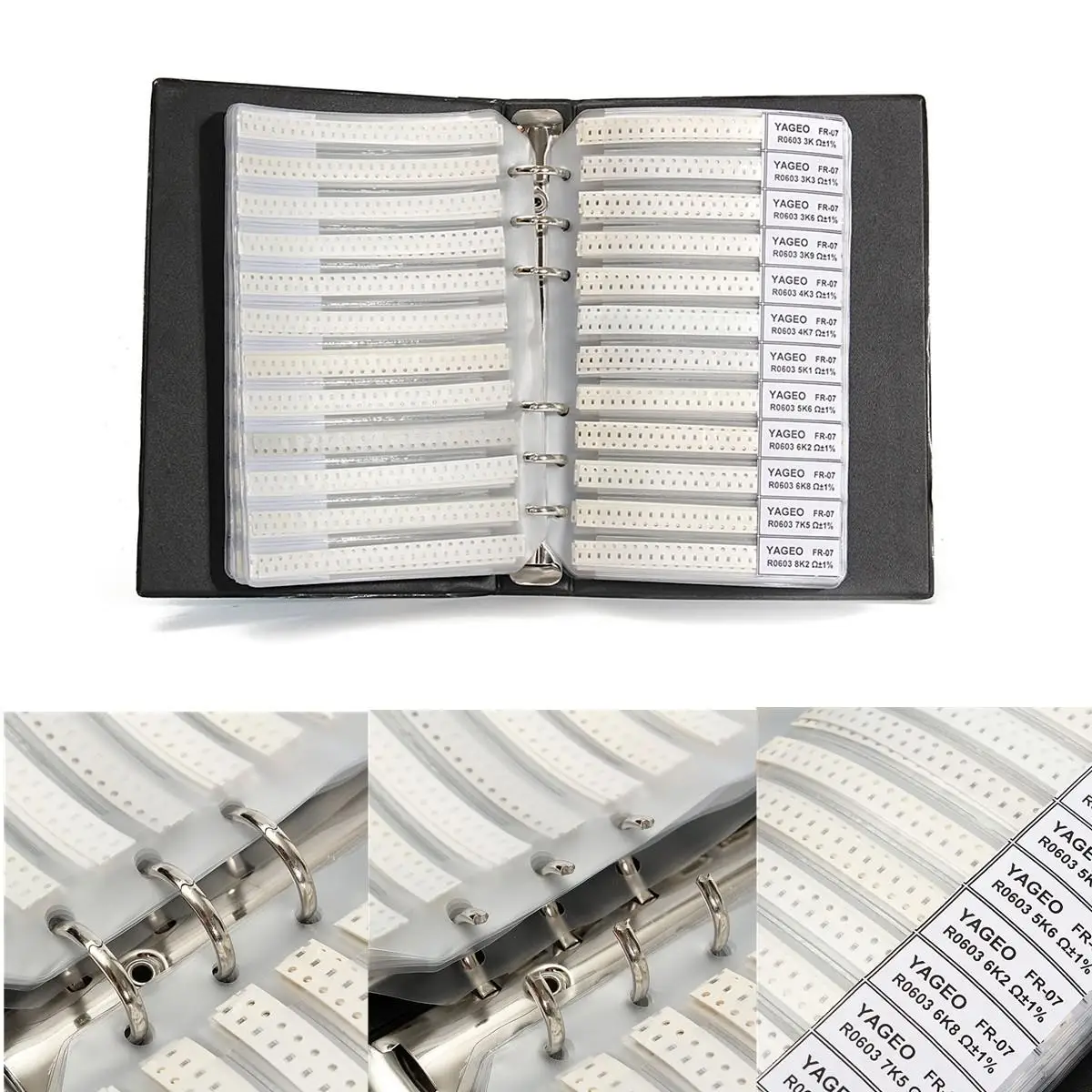 1 шт. черный зажим 0603 1% SMD фотоальбом 170 значений 50 шт./значение 8500 Фоторезисторы|kit