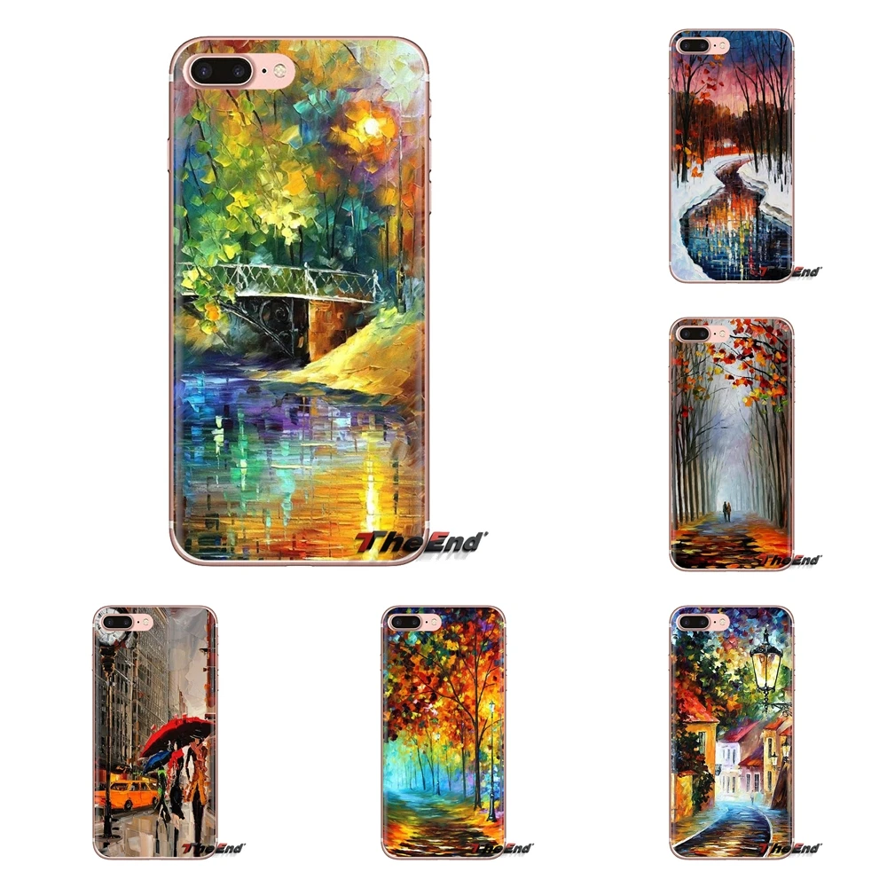 

aura of autumn Leonid Afremov Silicone Phone Cover Bag For Samsung Galaxy S3 S4 S5 Mini S6 S7 Edge S8 S9 S10 Plus Note 3 4 5 8 9