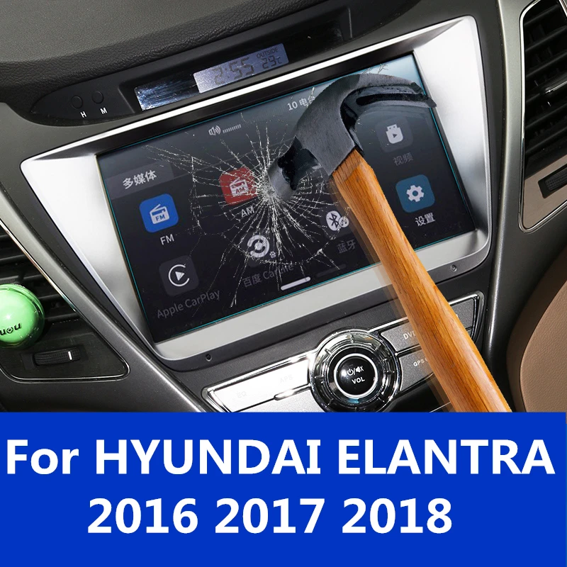 

For hyundai Elantra 2016 2017 2018 Car styling Navigation Tempered Glass Screen Protector Steel Portective Auto Accessories
