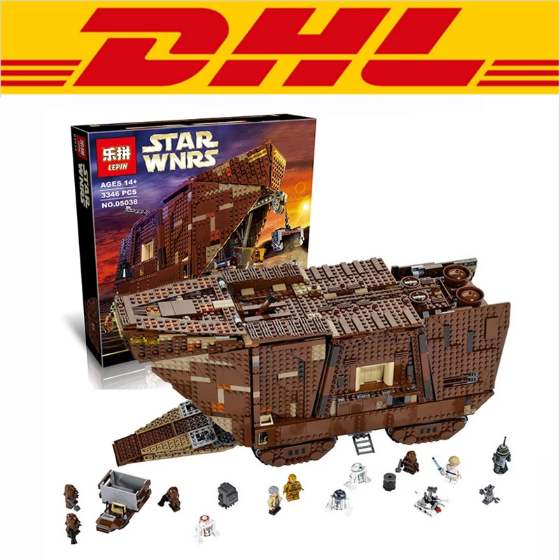 

2017 New LEPIN 05038 3346Pcs Star Wars Force Awakens Sandcrawler Model Building Kits Blocks Bricks Children Toys Gift With 75059