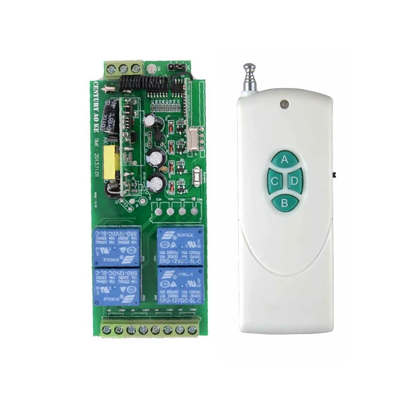 

AK-RK04SE-220 AC85v~250V 110V 230V 4CH Wireless Remote Control Switches 220V Relay Output Radio RF Transmitter And Receiver