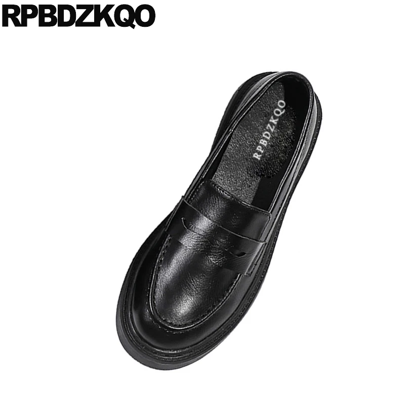 

ladies vintage women oxfords shoes british style round toe flats 2018 designer rubber sole china black slip on japanese plain