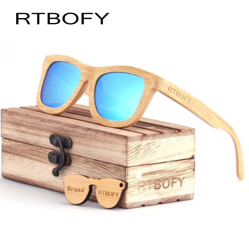 

RTBOFY Sunglasses men Polarized 2017 Square Wood Sunglasses Women Brand Designer Sun Glasses For Men Shades UV400 Eyewear