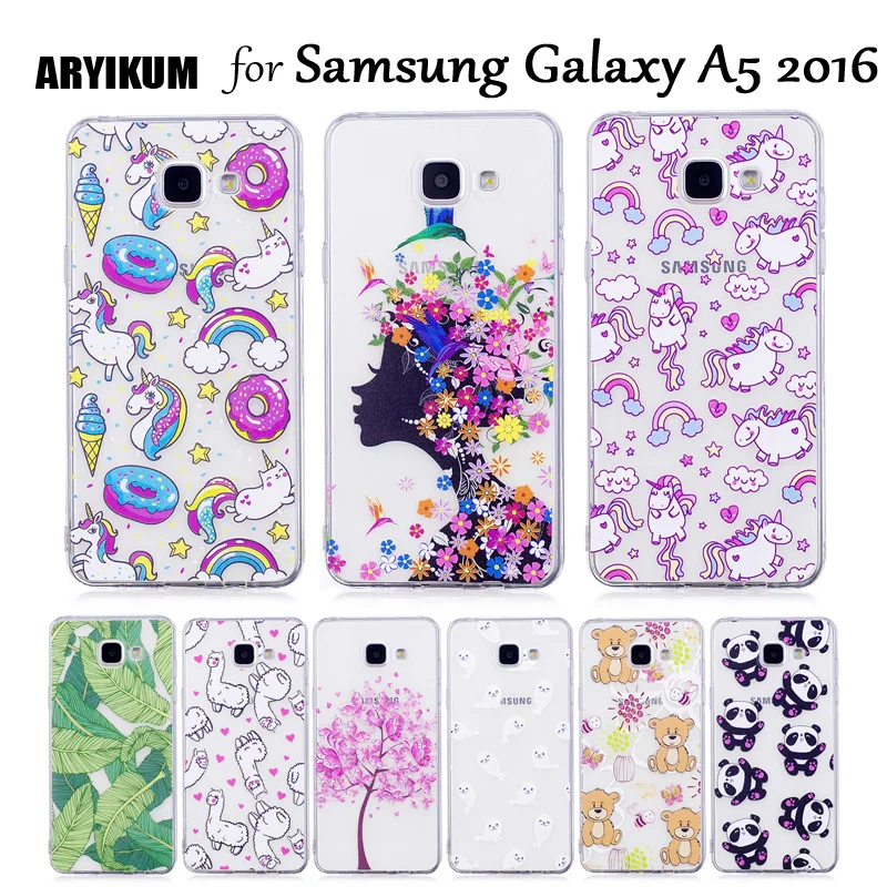 ARYIKUM чехлы для телефонов Samsung Galaxy A5 A510 A510F 2016 Etui Cat прозрачный силиконовый чехол
