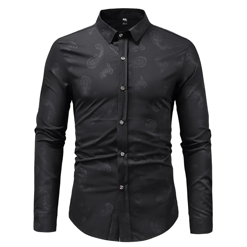 Men  Shirt  New Arrival Mens Casual Button Down Dress Shirts Men Slim Fit Long Sleeve Shirt for Business Man Chemise