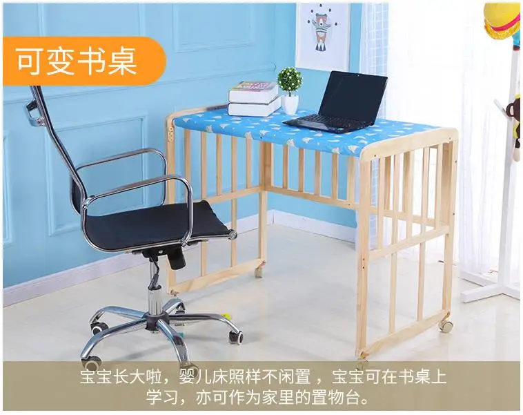 Многофункциональная Экологичная кроватка для новорожденных, однотонная деревянная детская кроватка можно сплести без краски, колыбели