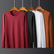 Мерсеризованный хлопок бренд мужского нижнего белья высокого качества свободная шелковая майка с длинным рукавом мужская одежда белый черный под рубашкой