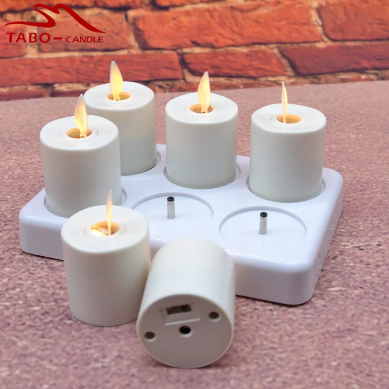 Remote Ready Luminara Rechargeable Flameless Tea Light Candle Ivory