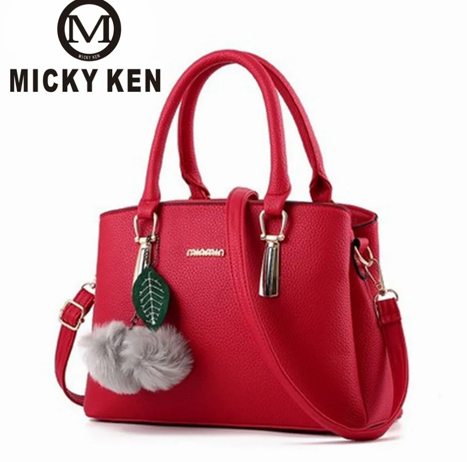 

MICKY KEN2017 Korean version of the new women's simple fashion handbag fashion shoulder packaging Women's bag women bag