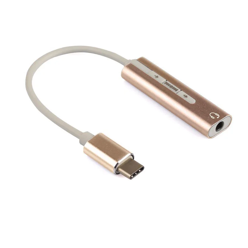 

USB C 3.1 Type C Sound Card to 3.5mm AUX Stereo Headphone Jack Adapter External Cable Universal Headphones HIFI 7.1 CH TypeC