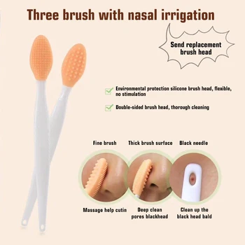 

Silicone Beauty Wash Face Cleansing Brush Exfoliating Blackhead Extractor Facial Tool Cleansing Brush Tool Pore Cleaner