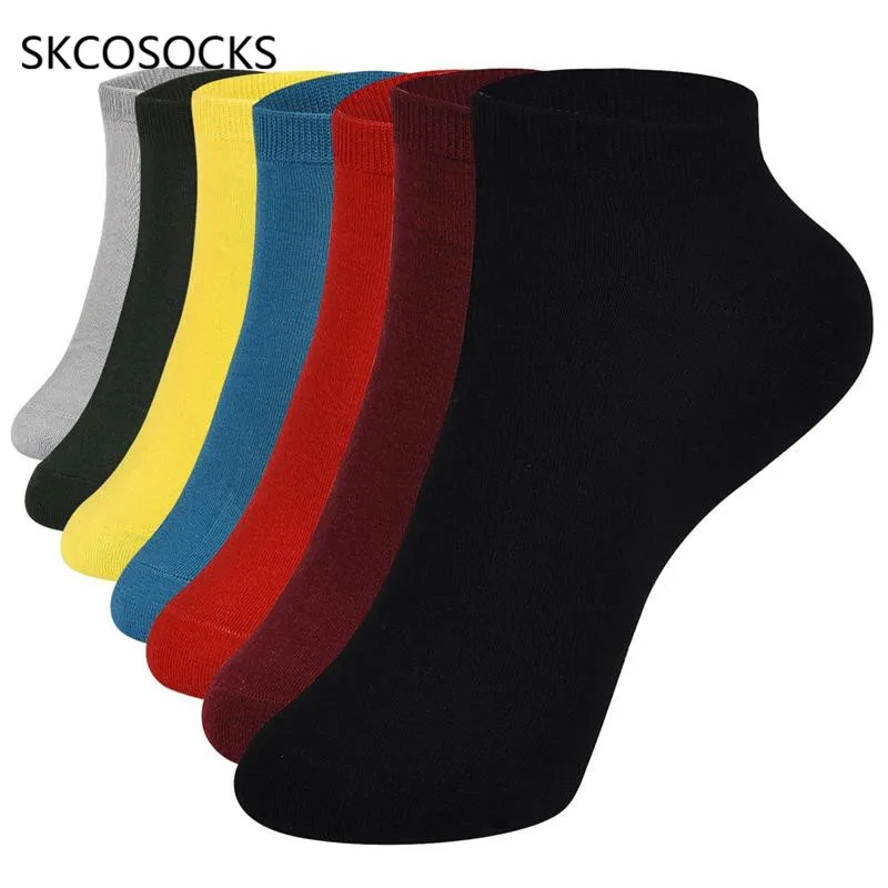 Skcosocks высокое качество Для мужчин; хлопковые носки мягкие Повседневное носки до лодыжки Harajuku смешно печатных короткие носки новинка