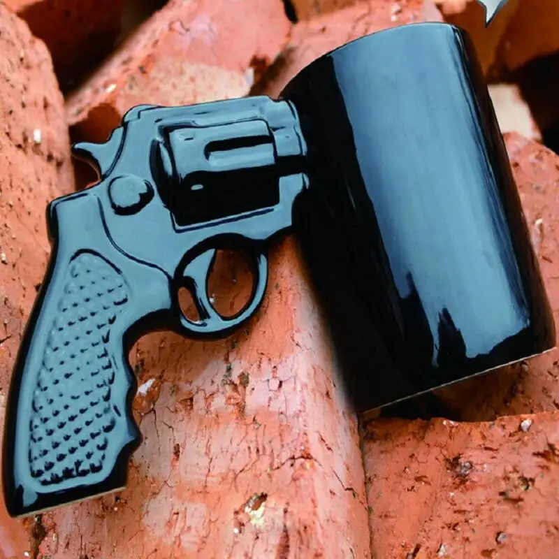

400ml Capacity Creative Special Shape Ceramic Mug Pirate Revolving Pistol Mug