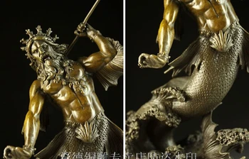

Art Deco Sculpture Poseidon God Of Sea Bronze Statue