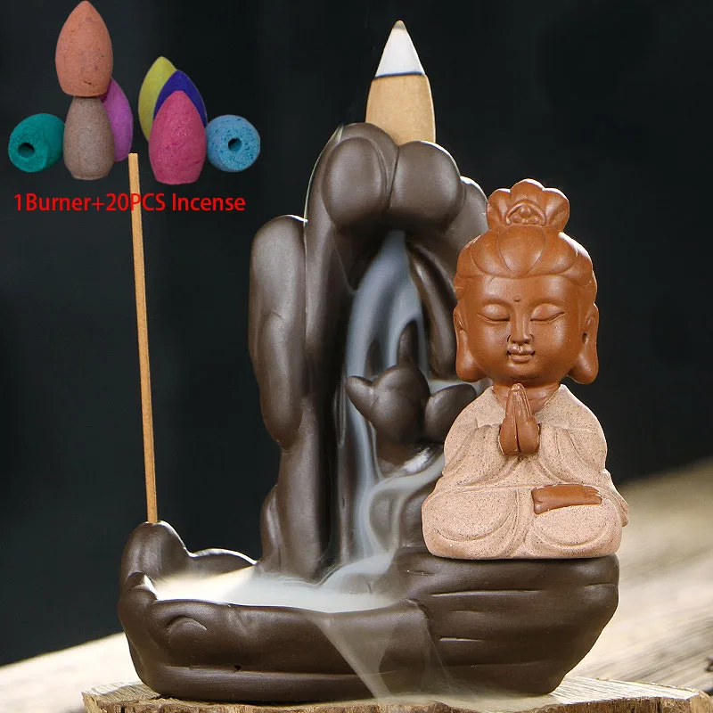 Конус для благовоний и курильница Yixing Zisha Buddha Tathagata подставка из сандалового