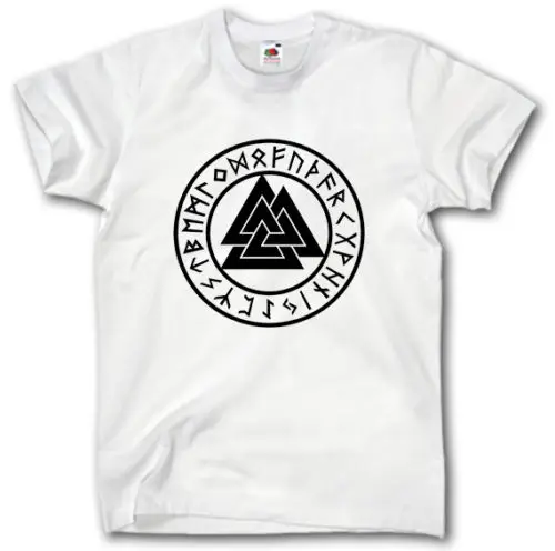 Norse Viking Pagan Valknut рунный круг футболка Thor Sybol Valhalla крутая Повседневная для мужчин