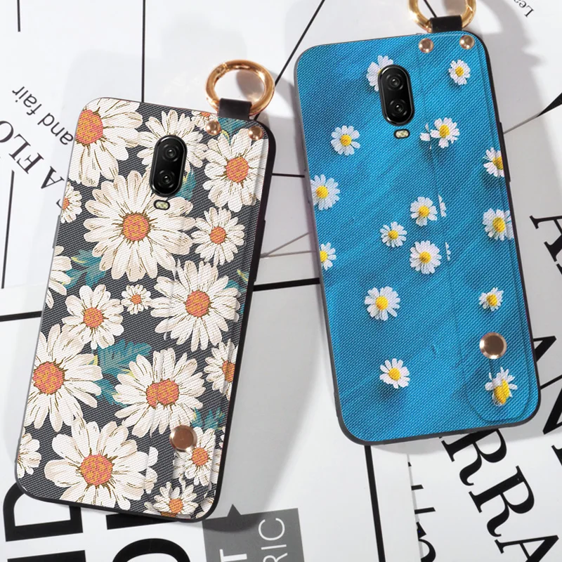 

Flowers Phone Case For Oneplus 3 One plus 3T 5 5T Cover Wrist Strap Hand Band Cases For Oneplus 6 T 6T / 1+6 Bag Cover