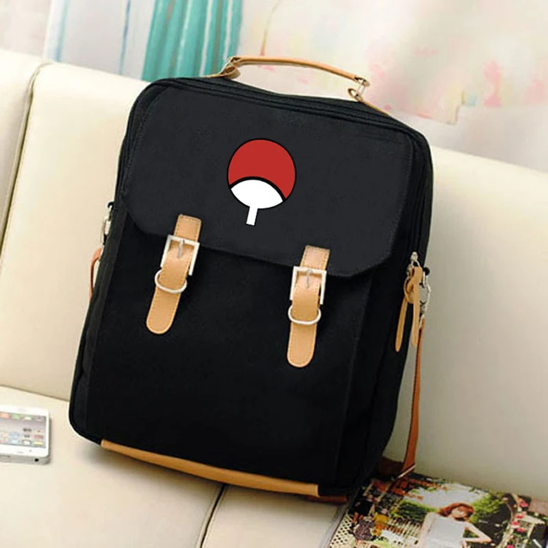 Mochila de estilo pijo de lona 2017 Anime Naruto Itachi Uchiha Fan mujeres mochilas escolares para adolescentes niñas Mochila de estilo pijo de lona 2017 Anime Naruto Itachi Uchiha Fan mujeres mochilas escolares para adolescentes niñas