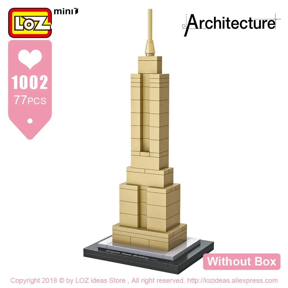 Лоз мини-блоки наборы архитектурных моделей Diy строительные блоки игрушки Всемирно известная архитектура s вилла модель блоки светящийся кирпич - Цвет: 1002 Without Box