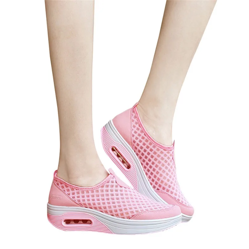 Women Sneakers Sports Shoes Breathable Walking Mesh flat Running Shoes Sneakers women 2018 tenis feminino #2S05#F (6) - 
