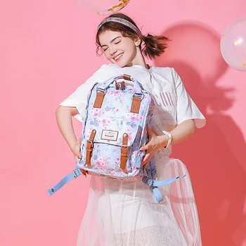 

2019 Women Korean Style Backpack For Girls Floral School Bags For Teenage Girl Travel Female Backpack Women Mochila Laptop Bag