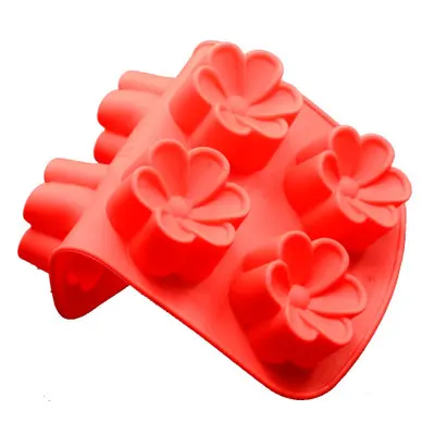 6 Гардения цветок сливы 3D силиконовые формы для торта ручная мыльная форма легко снимается тепло DIY Инструменты для выпечки 3D неправильной формы KK03