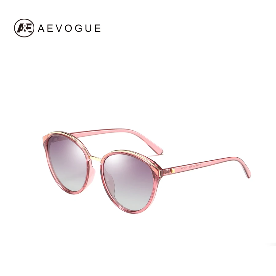 AEVOGUE, поляризационные солнцезащитные очки, женские, кошачий глаз, Роскошные, негабаритных, прозрачная оправа, градиентные линзы, солнцезащитные очки, женские, UV400, AE0634 - Цвет линз: NO3