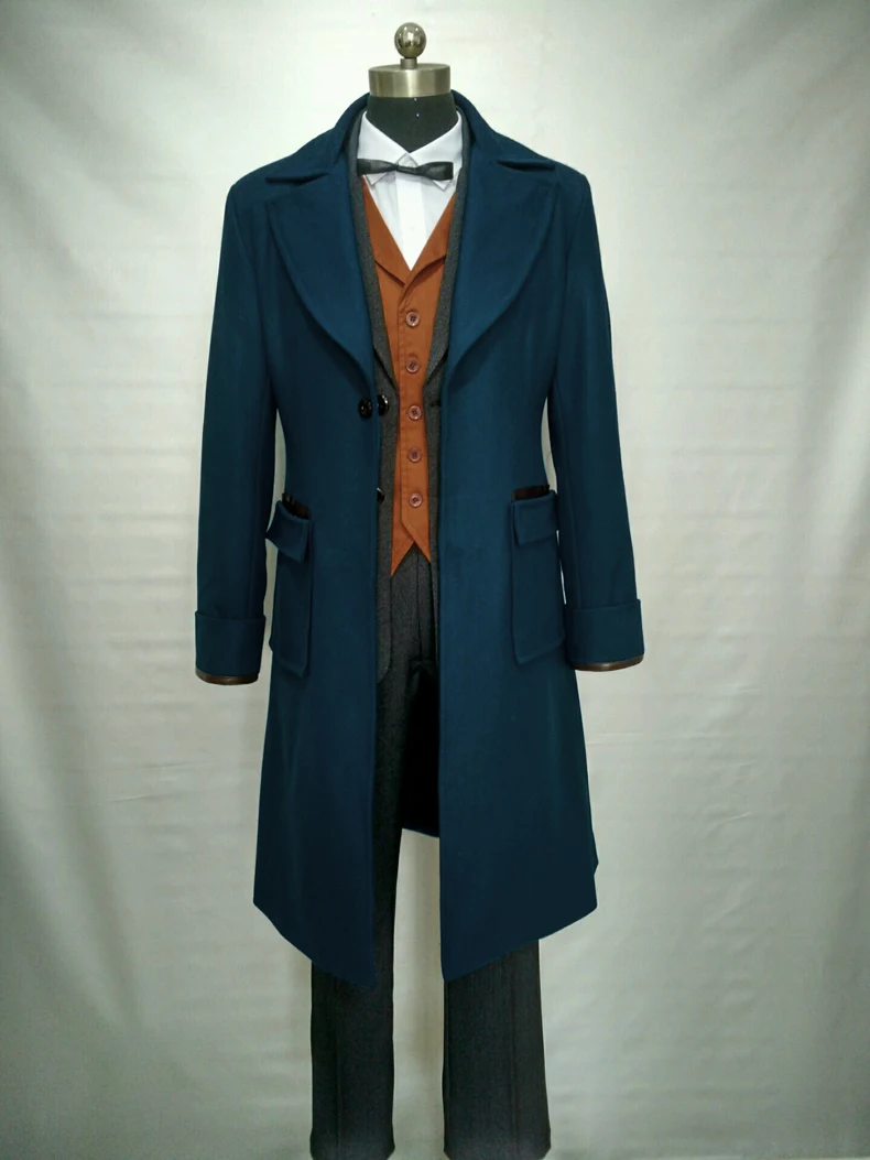 

2017 Fantastic Beasts and Where to Find Them Newt Scamande Cosplay Costume Full Set Custom Made Free Shipping