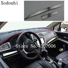 car cover trim stainless steel Middle console control dashboard panel 2pcs For Suzuki S cross scross