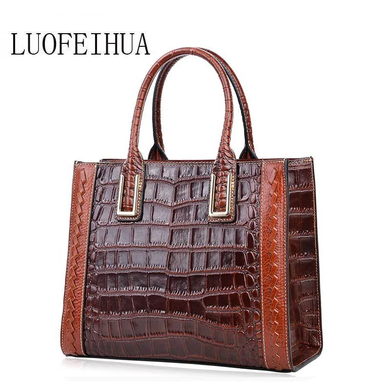 

Genuine Leather women bags for women 2019 new luxury crocodile pattern handbag brand bag handbag women's designer bag