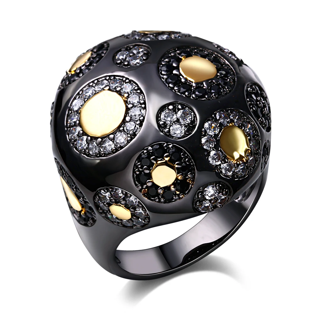 Romantic Rings for women Ball style big Ring cubic zircon ring new desigin fashion jewelry Free shipment