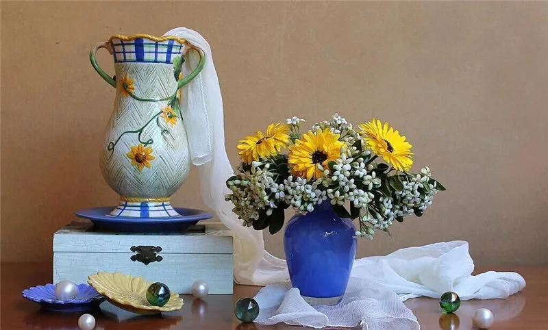 

DIY Diamond Painting Needlework Square Full Diamond Embroidery Purple Fruit vase Flower Vase Painting Pattern Home Decoration