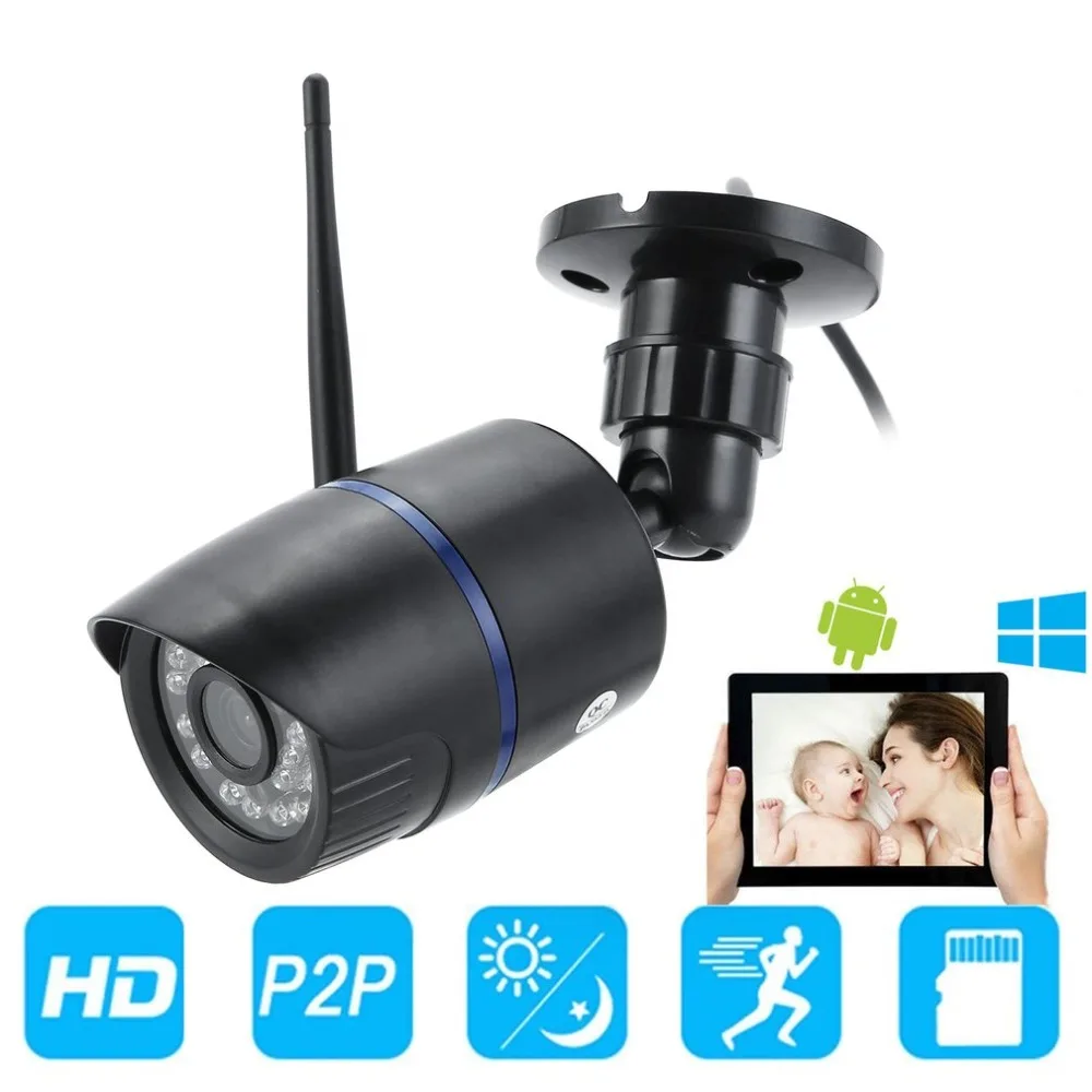 

Wireless IP Camera Waterproof Security Camera IR Night Vision 2MP Network Video Camcorder Home Surveillance Webcam UK Socket