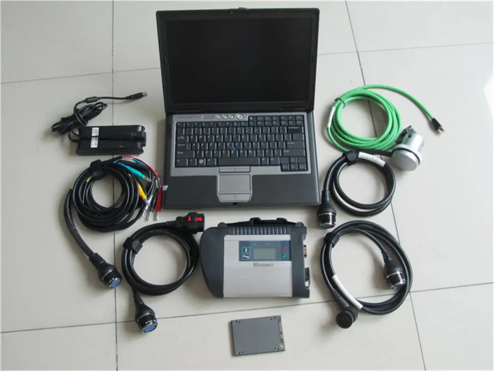  Auto diagnose laptop d630 4g laptop mit software ssd v2019.12 für mb star c4 multiplexer und kabel 