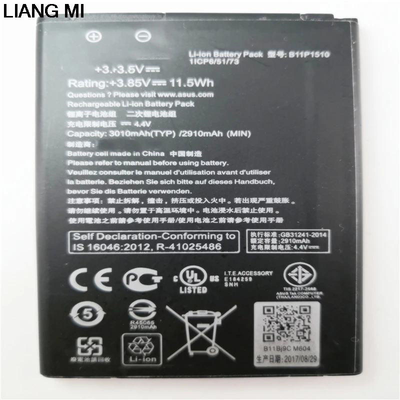 

3010mAh B11P1510 / C11P1510 Replacement Li-ion Battery For ASUS ZenFone Go TV ZB551KL X013DB with phone holder for gift