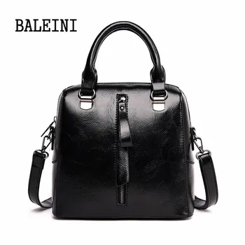 

2019 Genuine Leather vintage brown women leather handbags luxury designer shoulder bags high quality brand crossbody bags