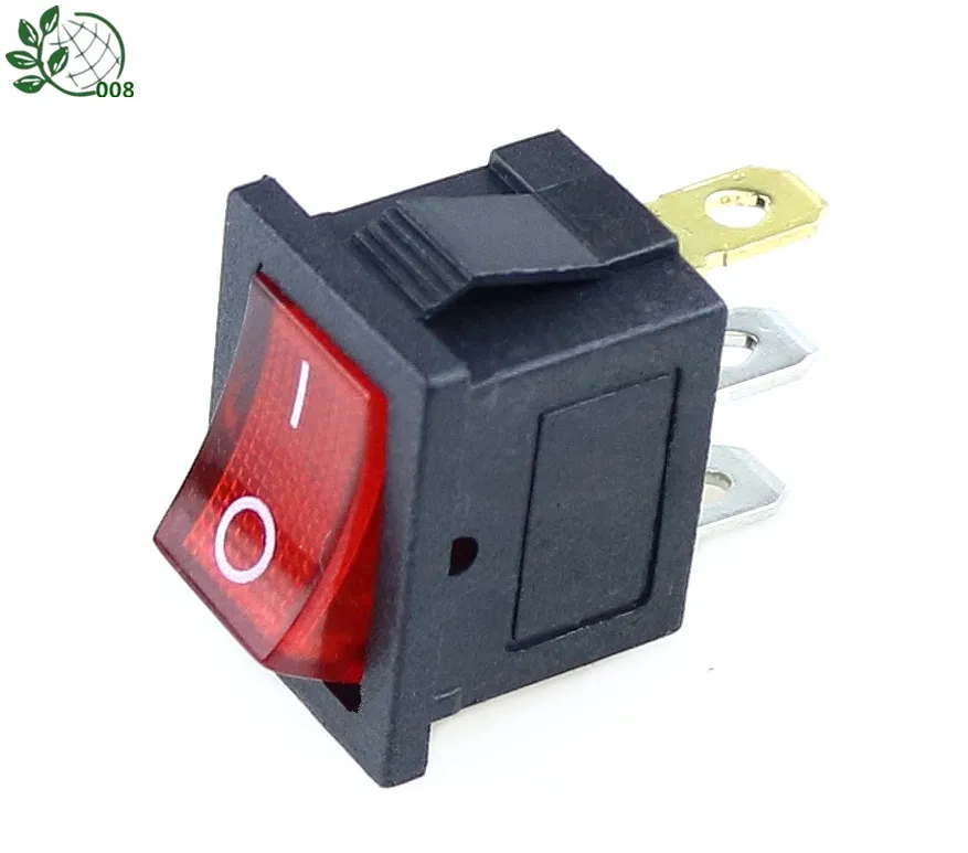 Светодиодный выключатель прямоугольный рокер 6A 250V 10A 250 V 5 шт.|on/off rocker switch|dash cardash led